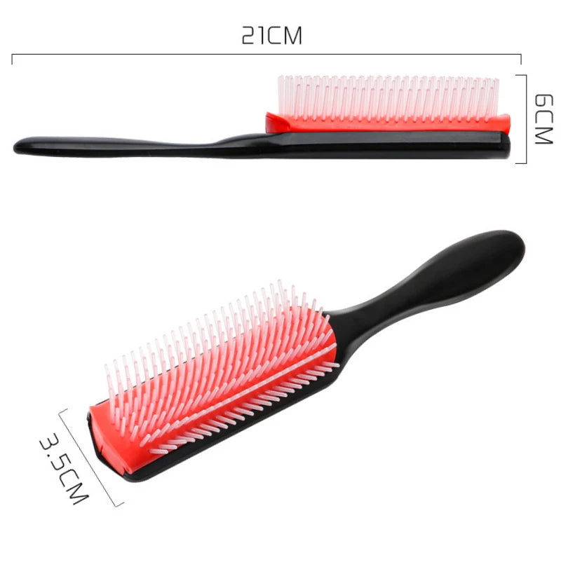 4-Color 9-Row Denman-Style Brush