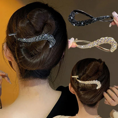 Rhinestone Hair Clasp Glamorous Chic