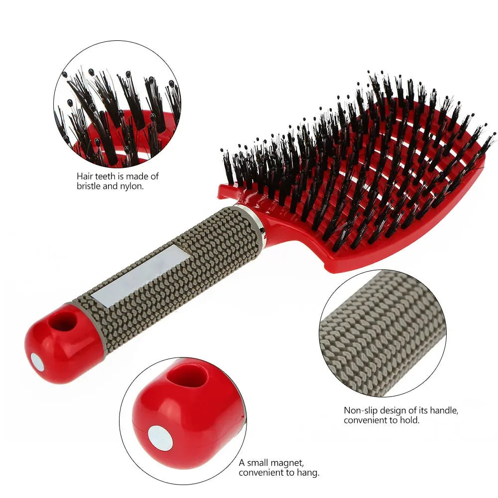 Detangling Hairbrush with Scalp Massage Bristles