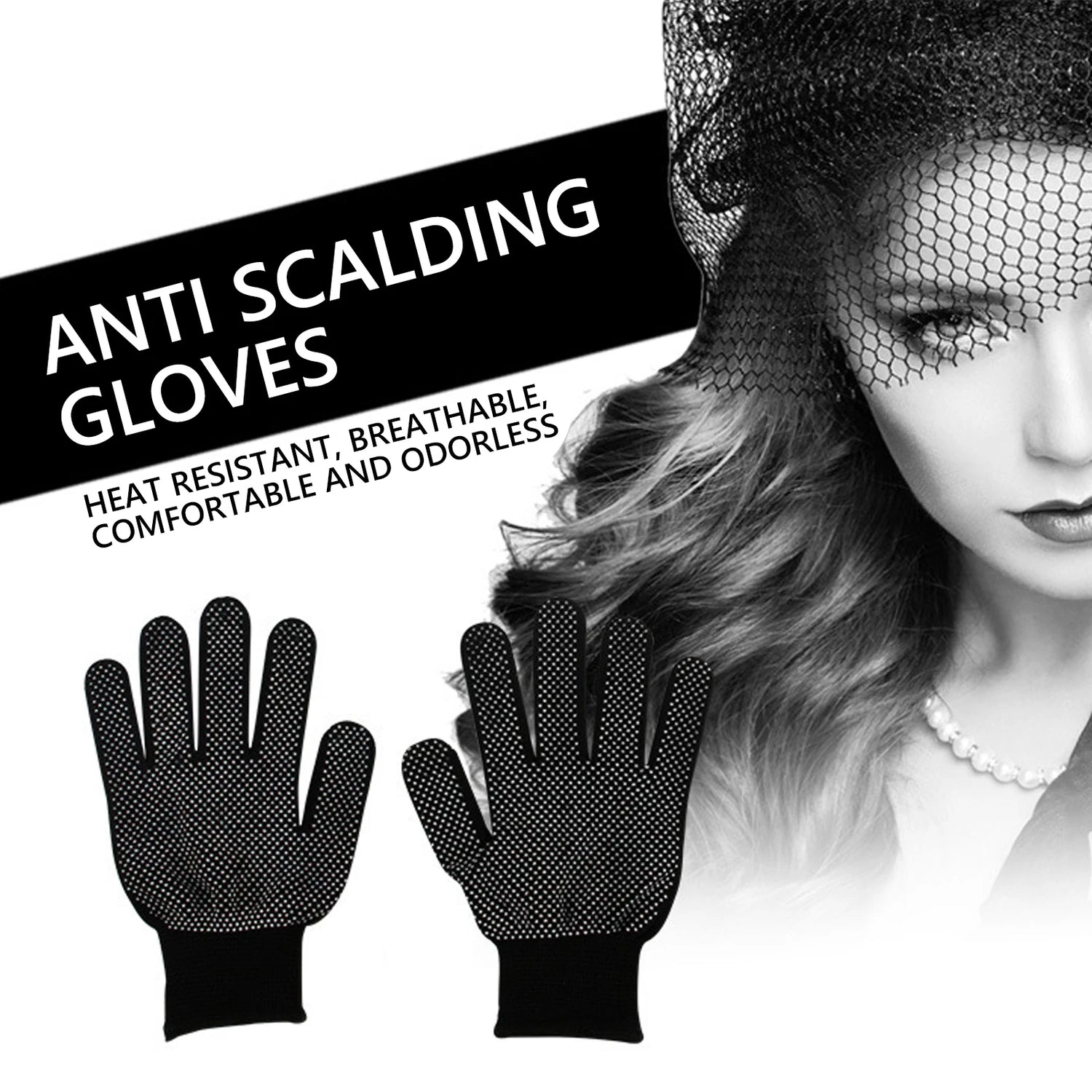 Heat Resistant Finger Gloves for Styling