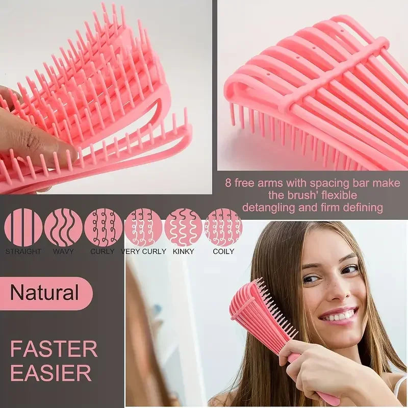 5-Piece Detangling &amp; Styling Hair Brush Set