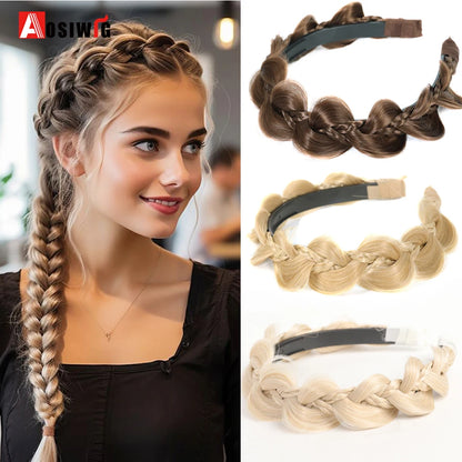 Synthetic Fishbone Braided Headband