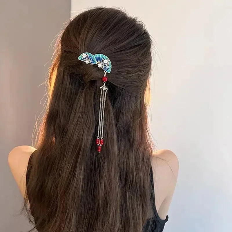 Elegant Fringe Fan Hair Comb Accessory